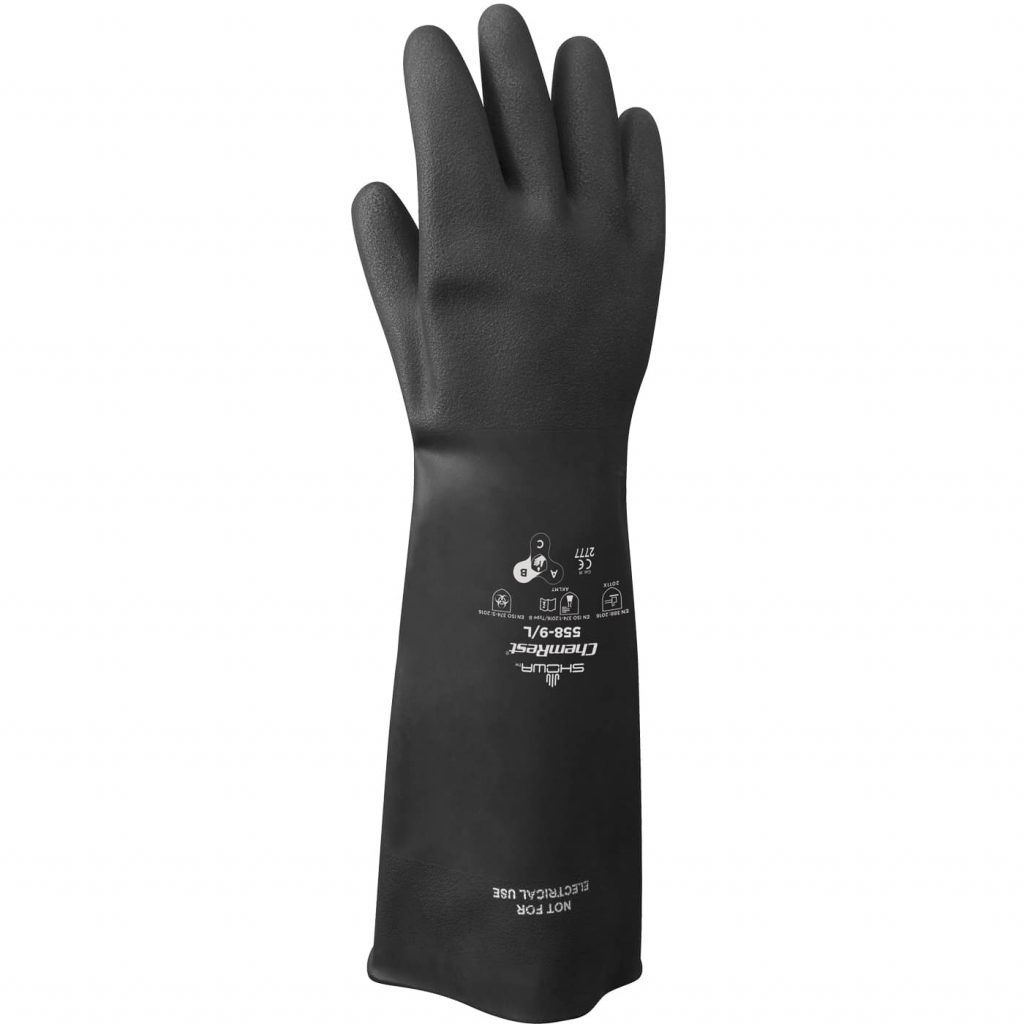 Showa 558 Chemical Resistant Natural Rubber Glove, XXL