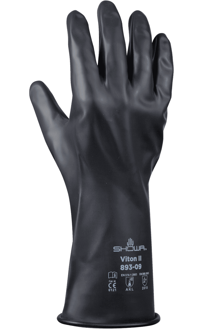 Showa Best 890E-09 Viton Chemical Resistant Gloves Large Pair