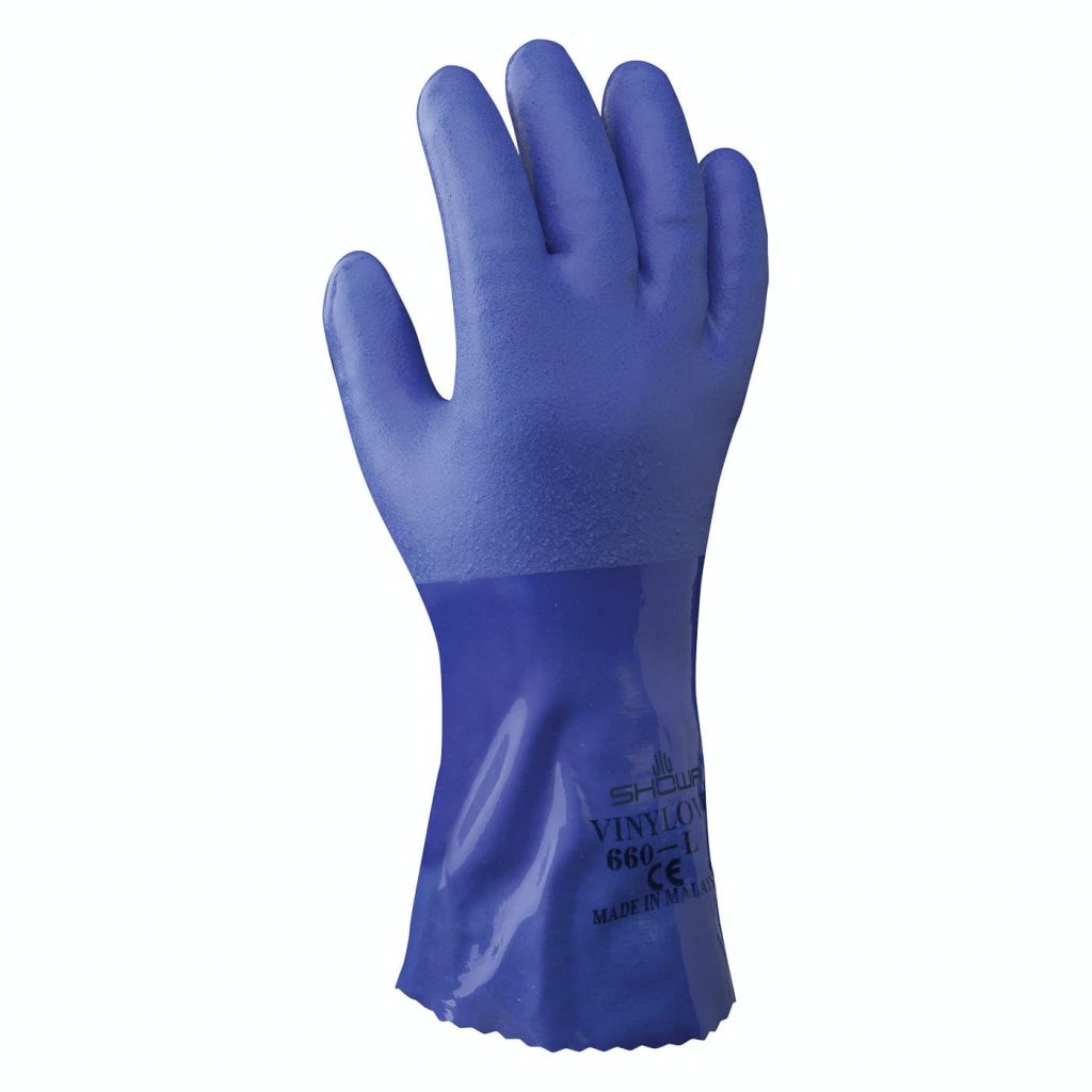 SHOWA 660 PVC Oil Chemical Resistance Glove Gauntlet 12 Inch Fishing Waterproof