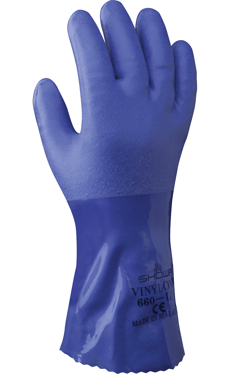 SHOWA 660 PVC Oil Chemical Resistance Glove Gauntlet 12 Inch Fishing Waterproof