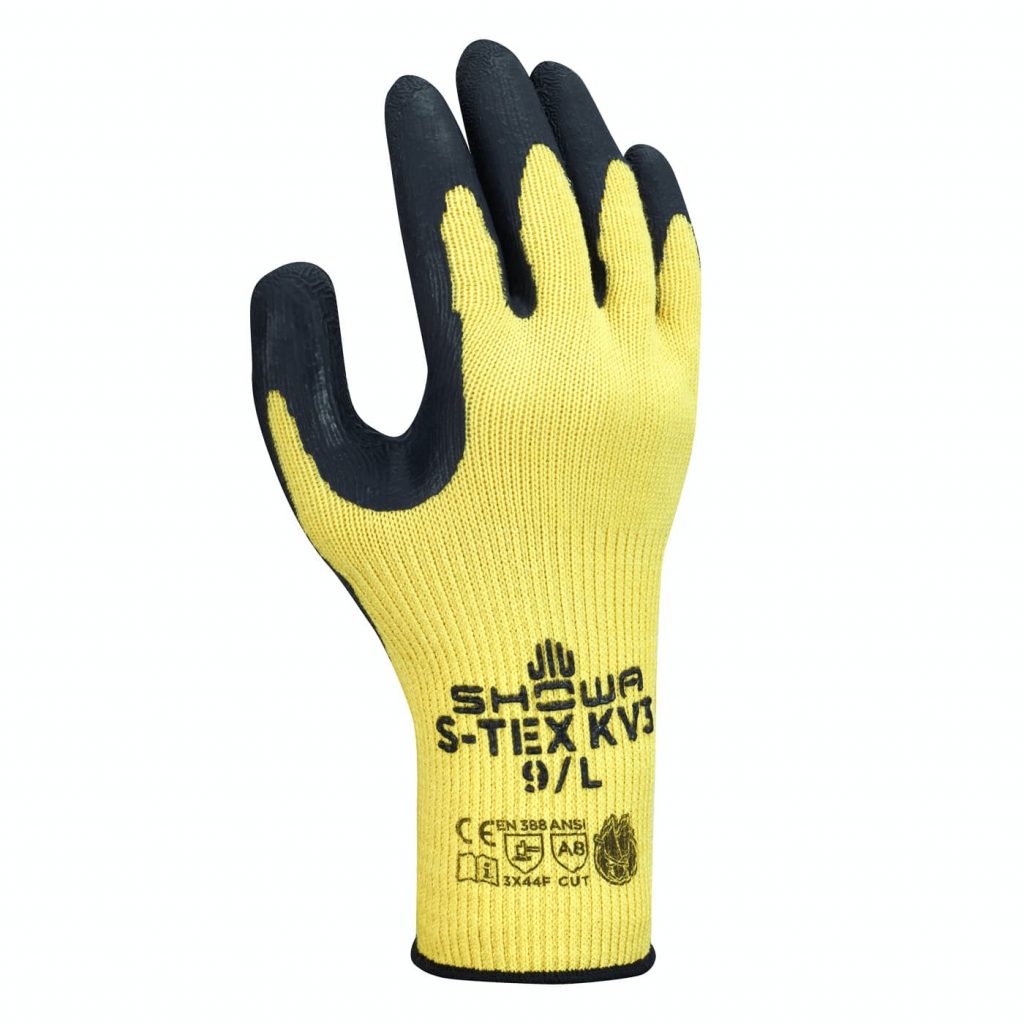 8/M, Showa S-TEX KV3 Size Optimal Cut Protection Gloves,made with Kevlar