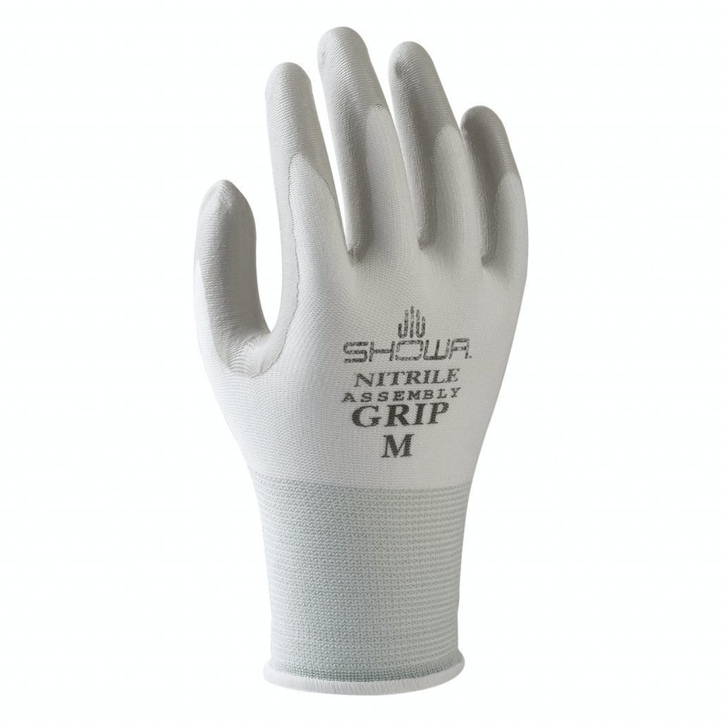 5 Pairs SHOWA 370 Assembly Grip Nitrile Palm BLACK Gloves Sizes 5/XS 10/XXL 