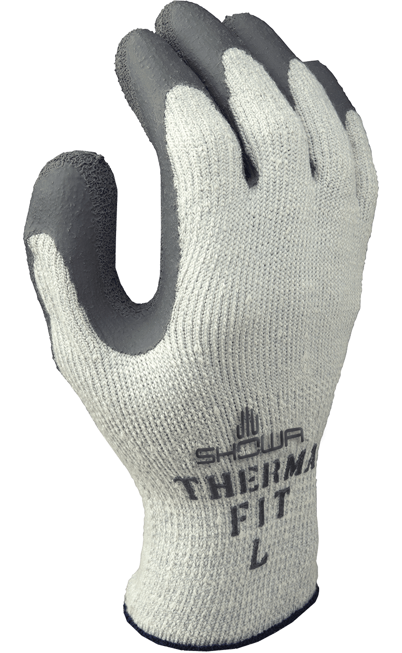 5 x SHOWA 451 Thermo Winter Warm Grip Latex Palm Coated Gardening Gloves 7/S 