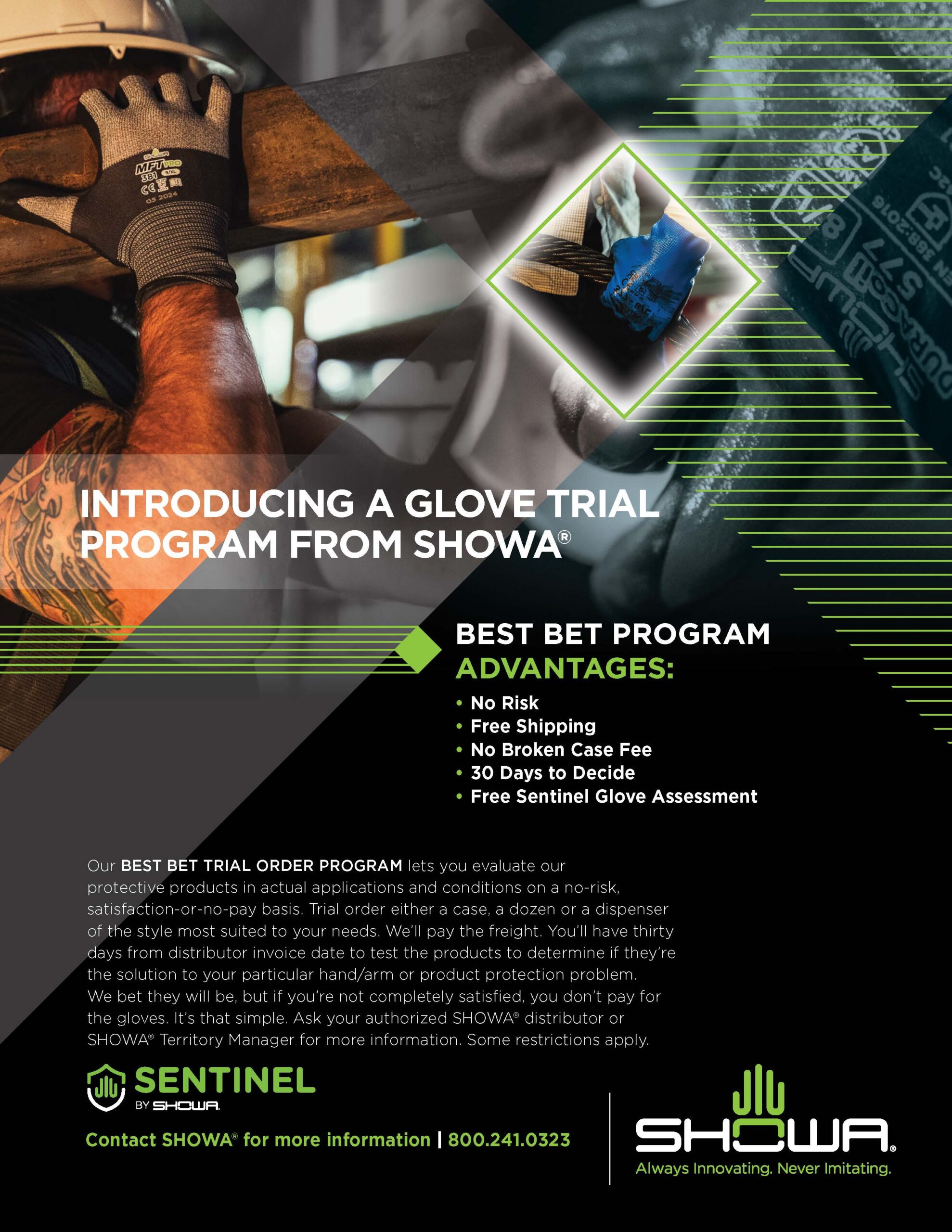 Prueba de guantes SHOWA